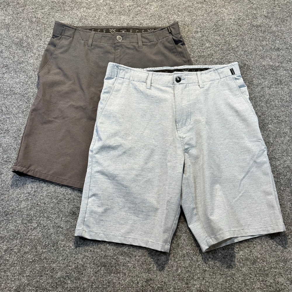 Veece Hybrid Shorts Men 31 Grey Blue Bundle Casual Surf Outdoor Athletic Stretch